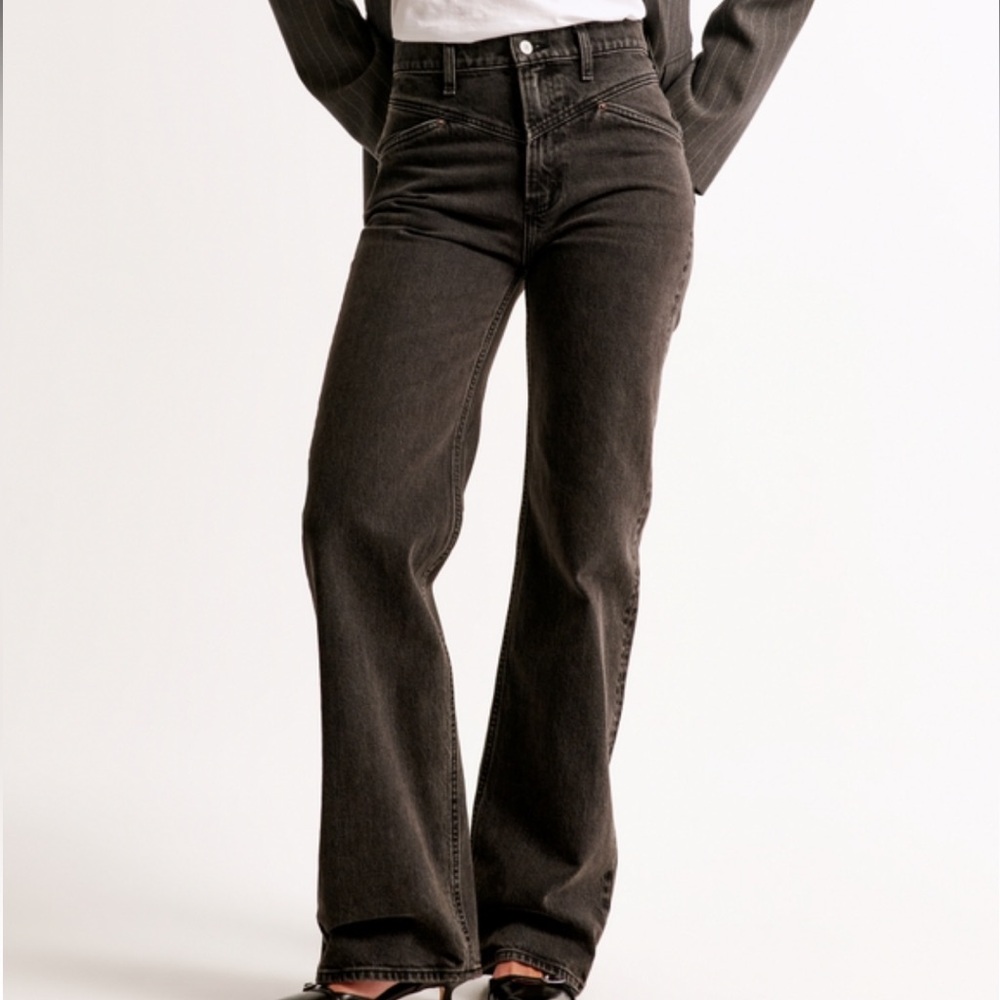 Abercrombie & Fitch 90s Relaxed Black High Rise Women Jeans